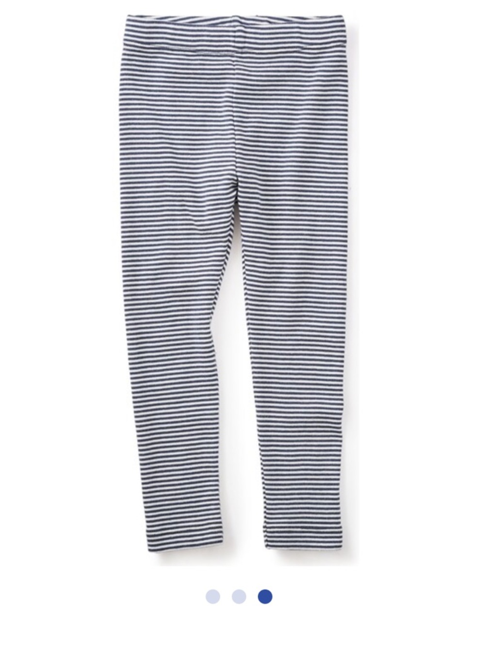 Tea Collection Girls Striped Leggings, Royal Blue and White, Size 7